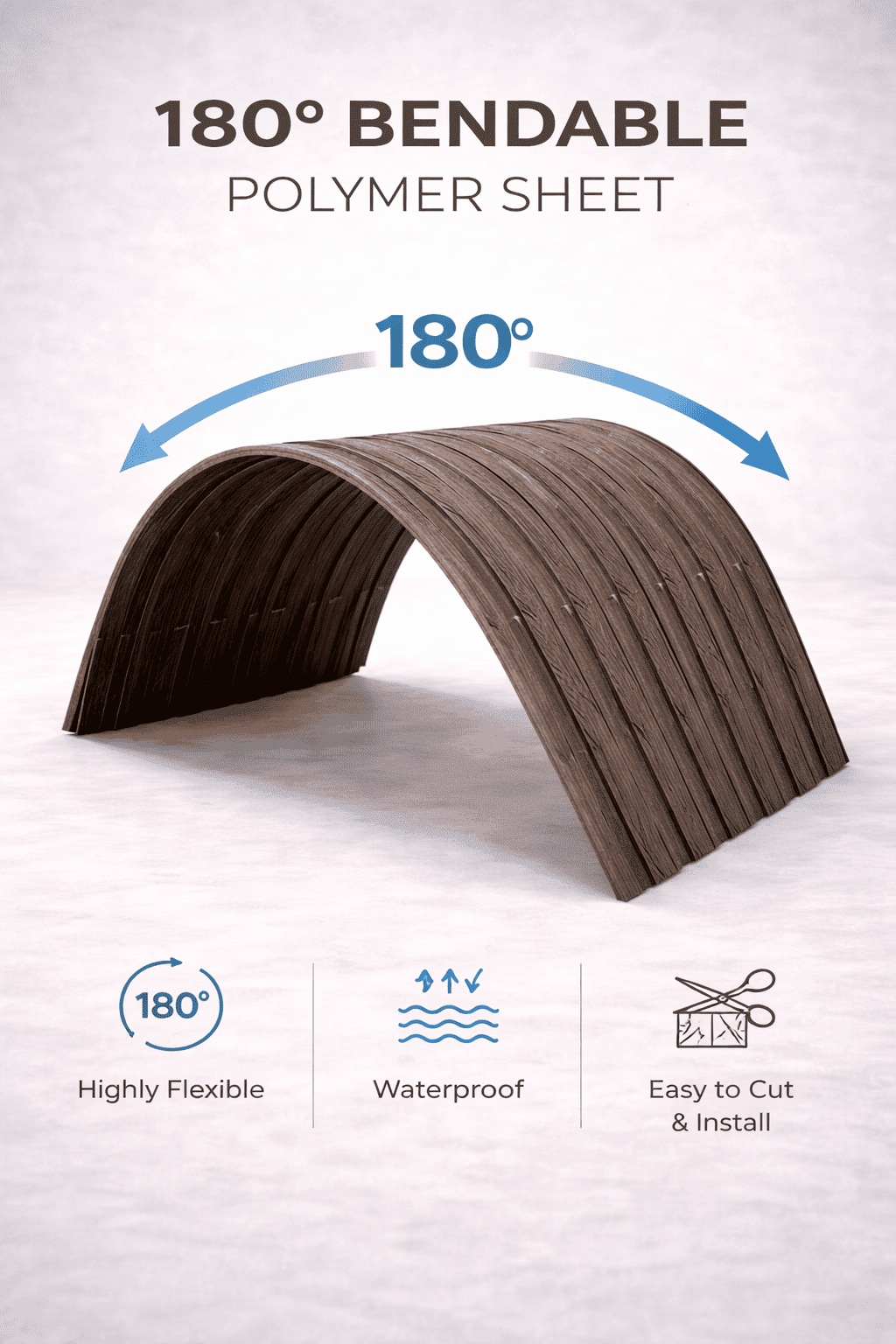 180 Degree Bendable Sheets for curved furniture and rounded reception desks