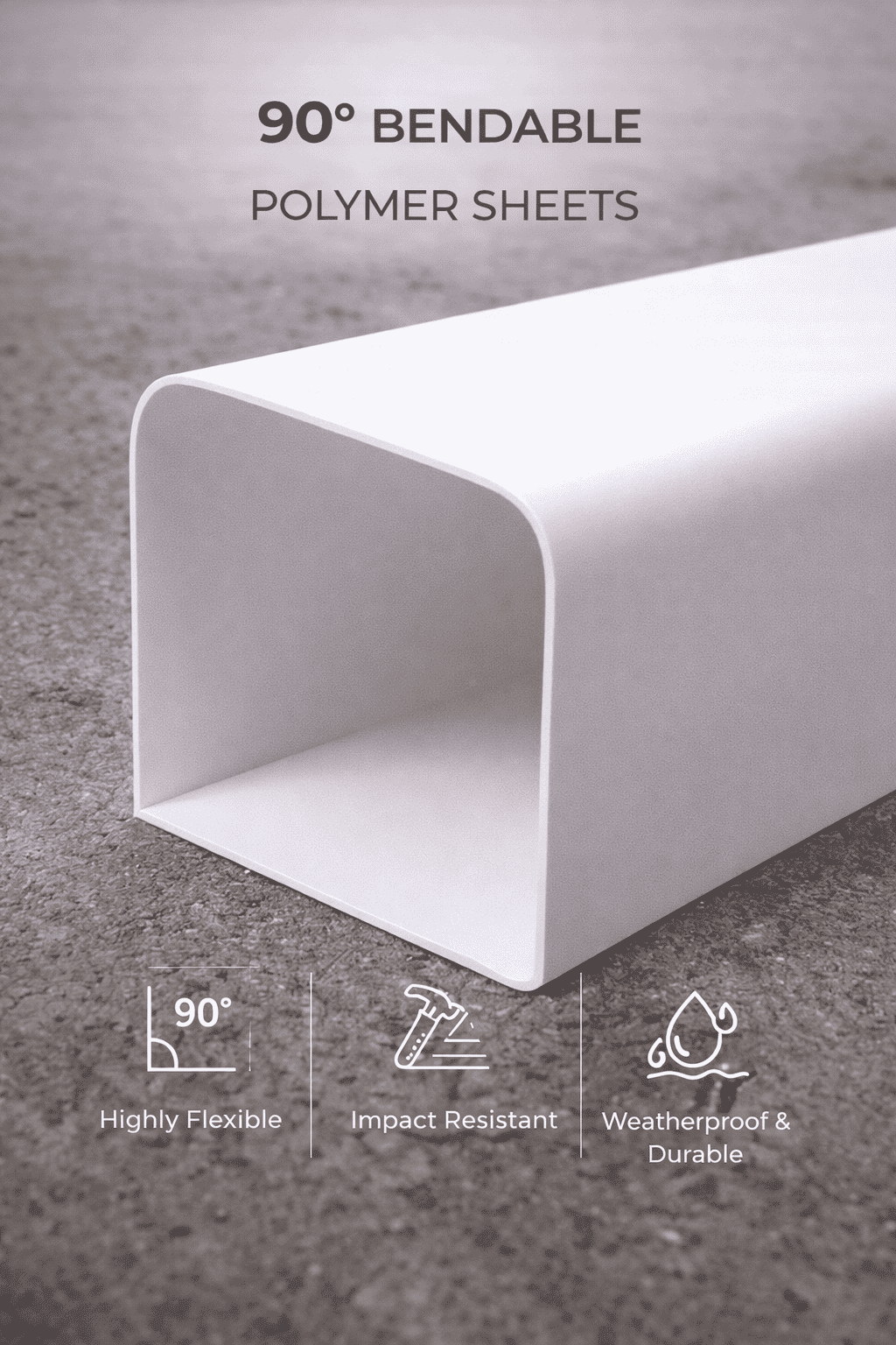 90 Degree Bendable Sheets for seamless sharp furniture corners