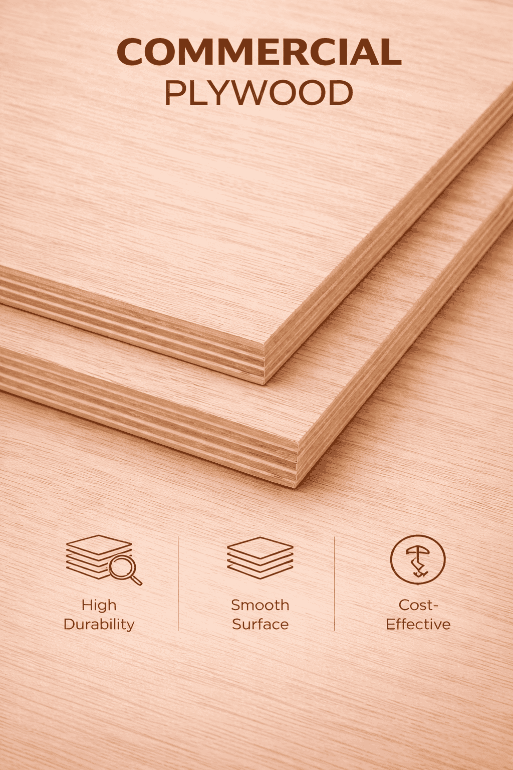 Commercial Plywood for general furniture and interior paneling