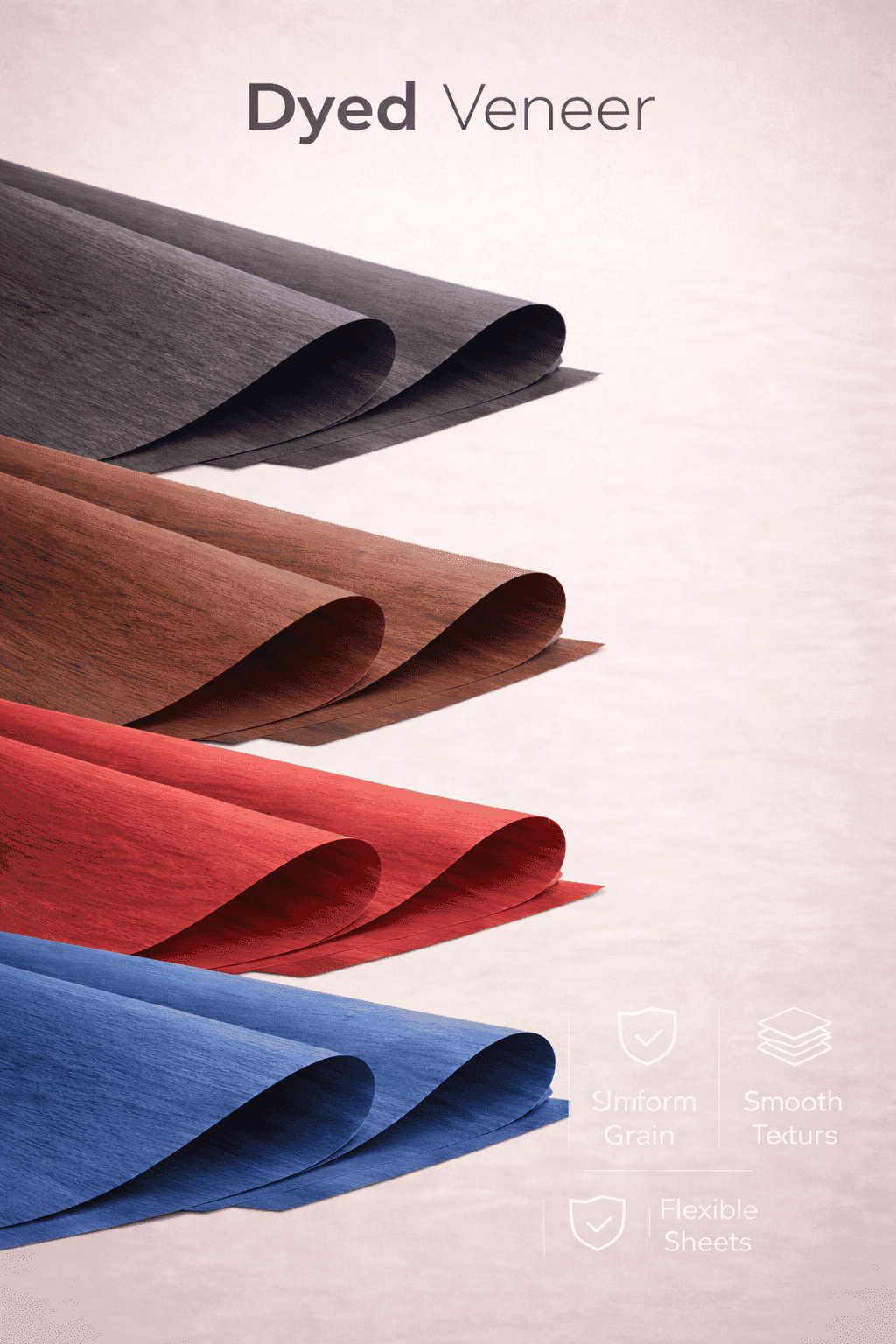 Color Dyed Veneer - vibrant colored veneers for creative custom interiors and design elements