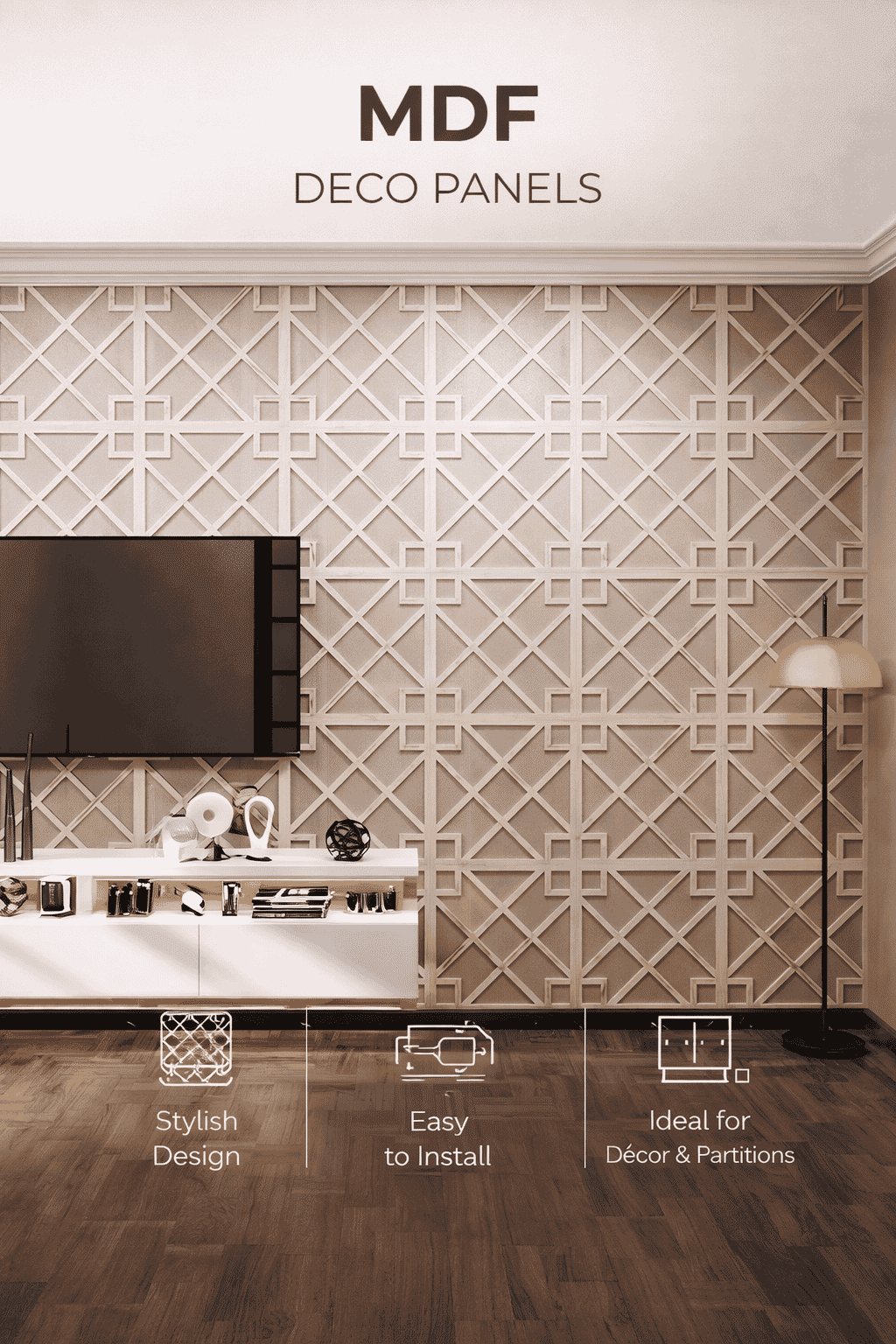 Finished Deco Panels offering ready-made decorative solutions for rapid wall upgrades