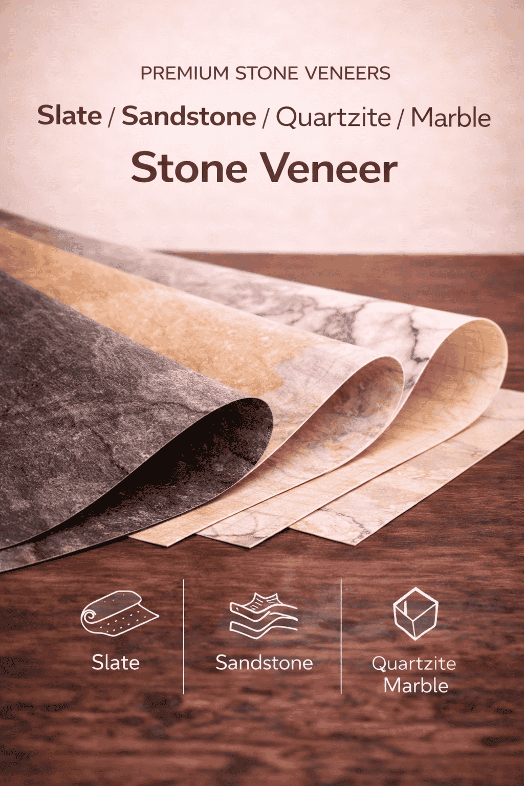 Stone Veneer Collection - Slate, Sandstone, Quartzite, Marble, and Limestone for feature walls and exteriors